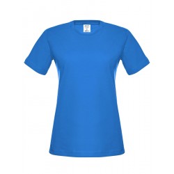 Tişört Bayan Bisiklet Yaka (Mavi)