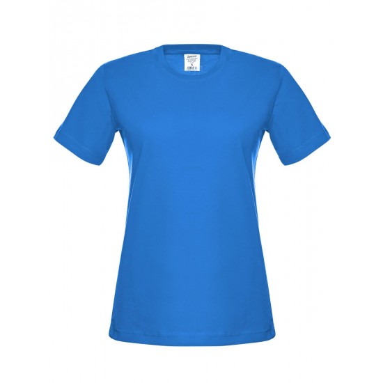Tişört Bayan Bisiklet Yaka (Mavi)